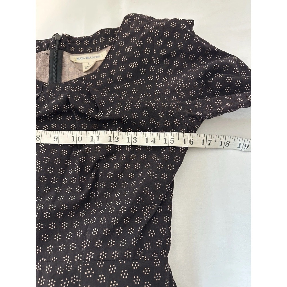 Mata Traders Retro 50s Day Dress Size S Fit and Flare Fair Trade Artisan Made - Picture 5 of 8